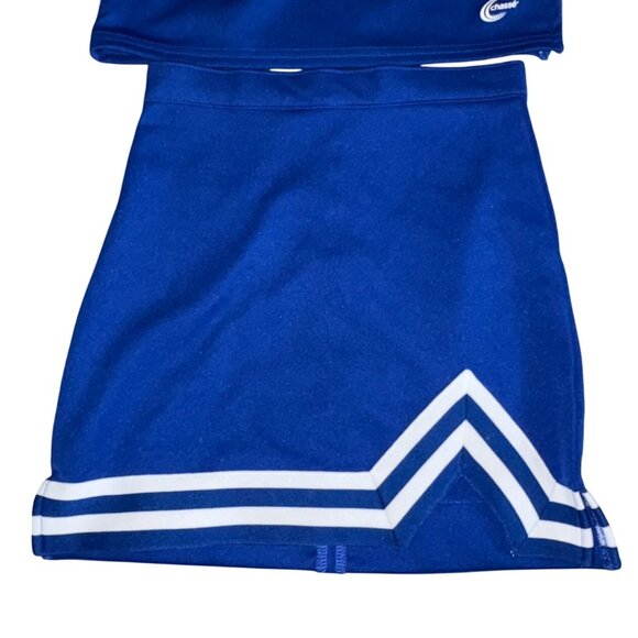 Chasse Womens Kick Shell Cheerleading Outfit W/ Socks-Blue-Adult XS-GUC - Picture 3 of 7